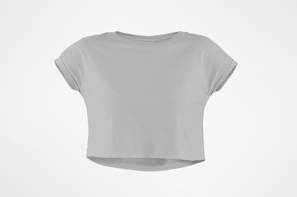 Female Crop Top Grey Melange