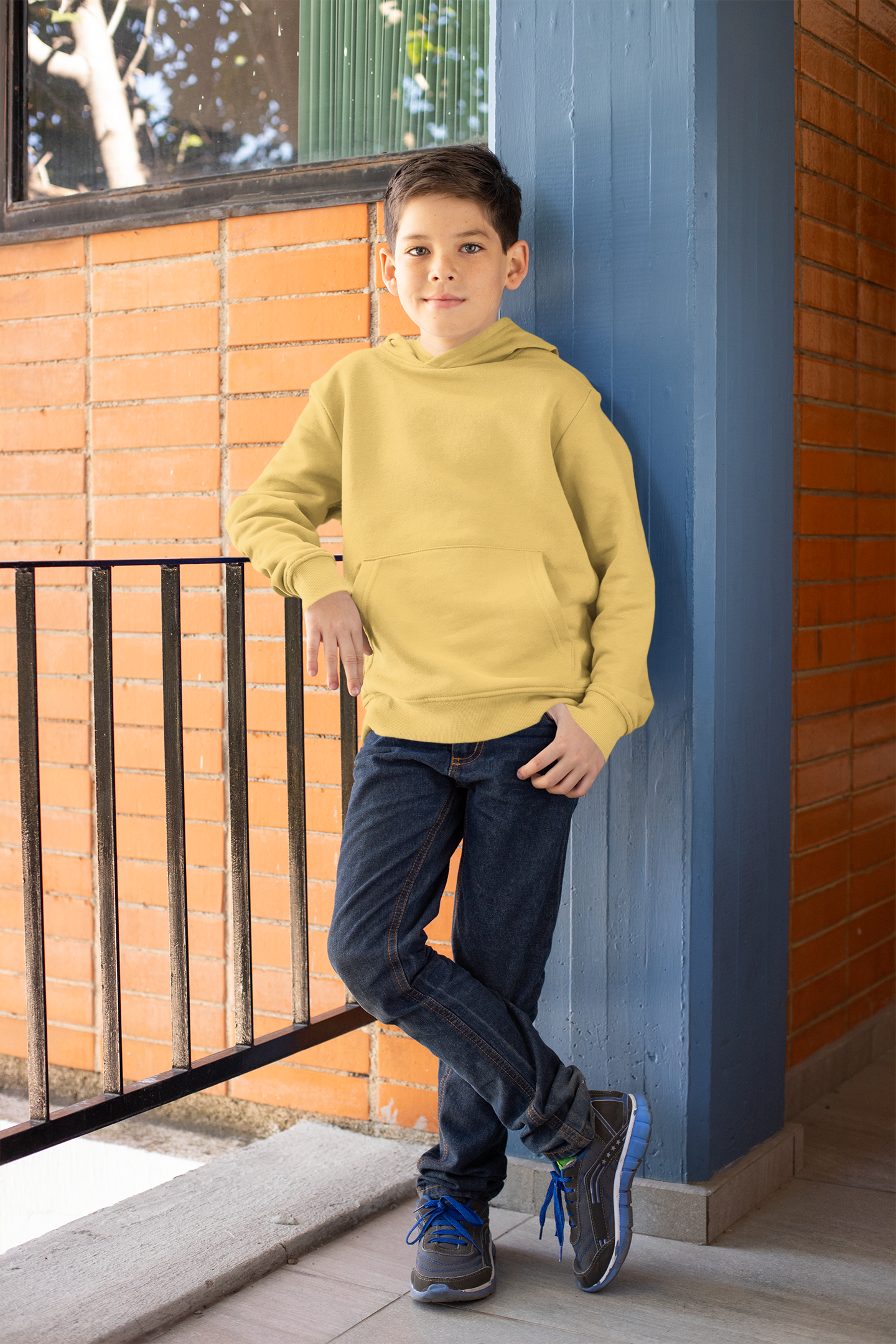 Boys Hooded SweatShirt Yellow