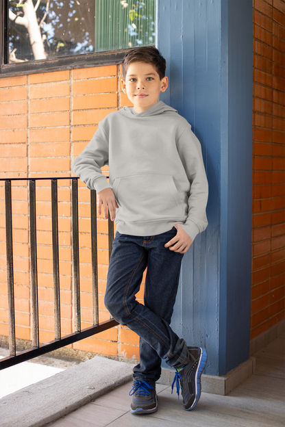 Boys Hooded SweatShirt Grey Melange