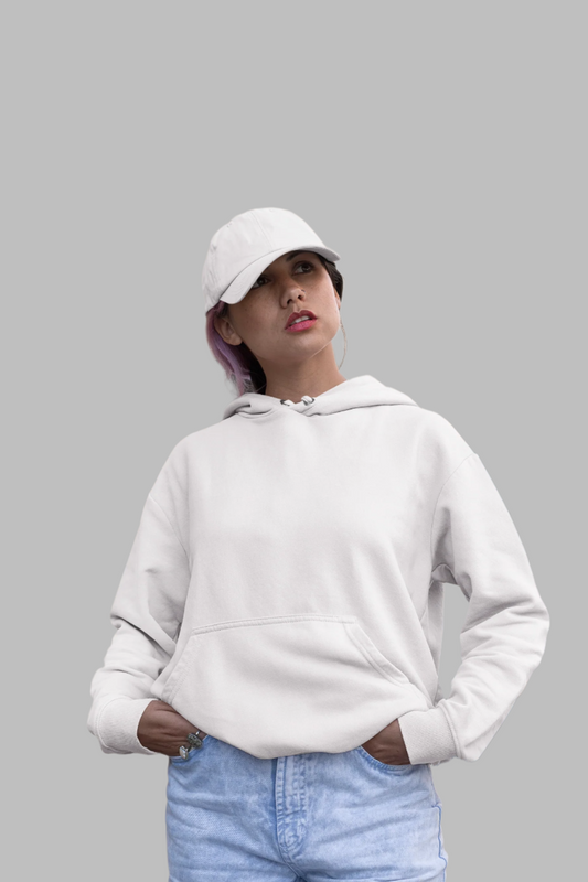 Unisex Oversized Hooded Sweatshirt White