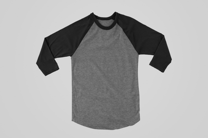 Female Raglan Full Sleeve Black Charcoal Melange