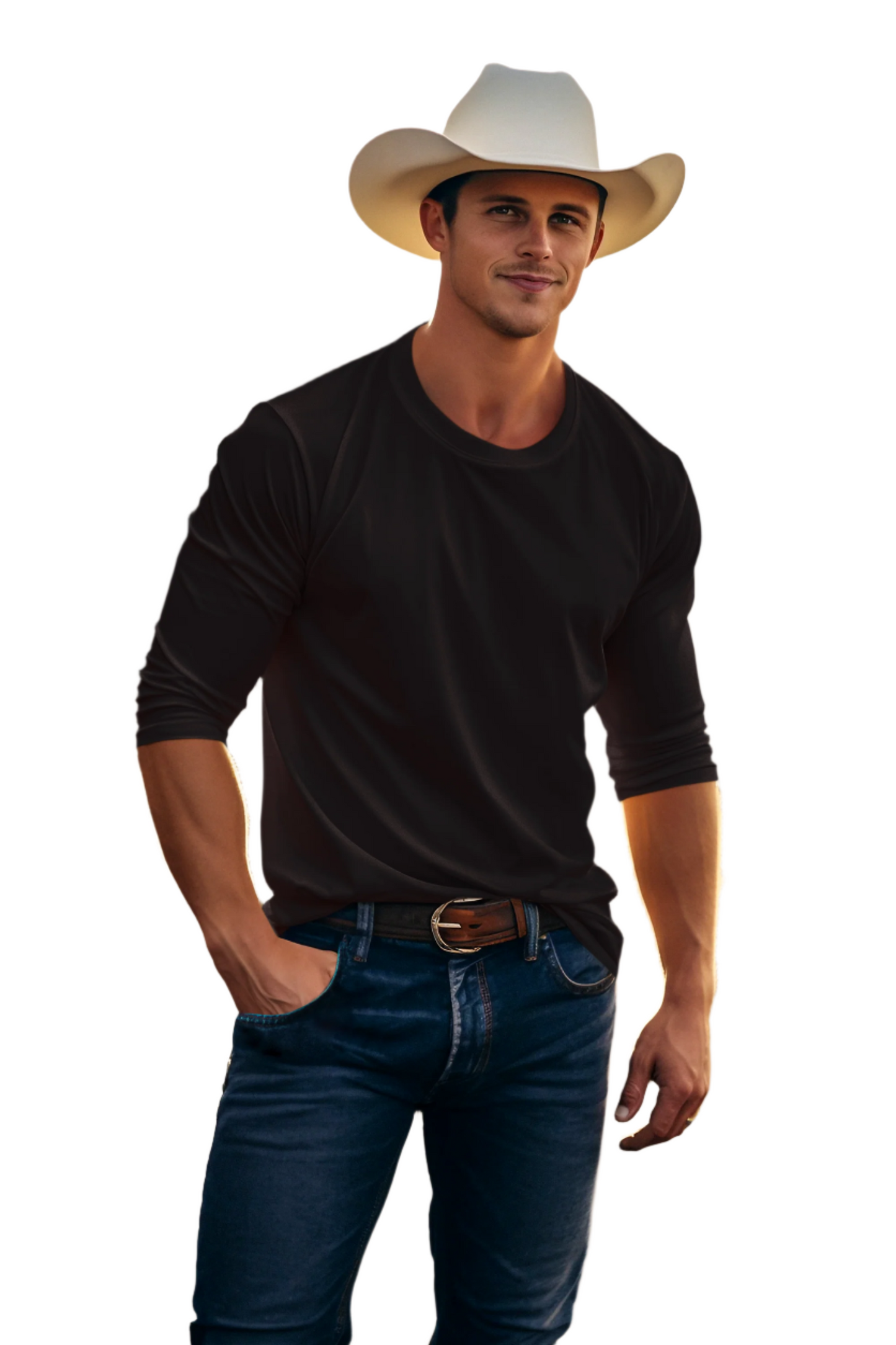 Male Round Neck Full Sleeve Black