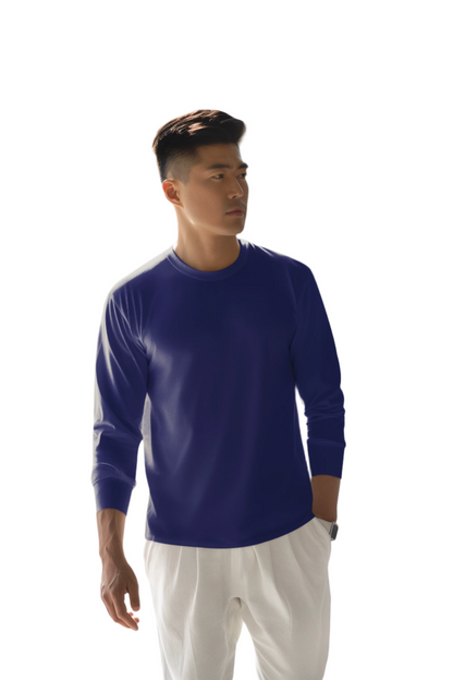 Male Round Neck Full Sleeve Royal Blue