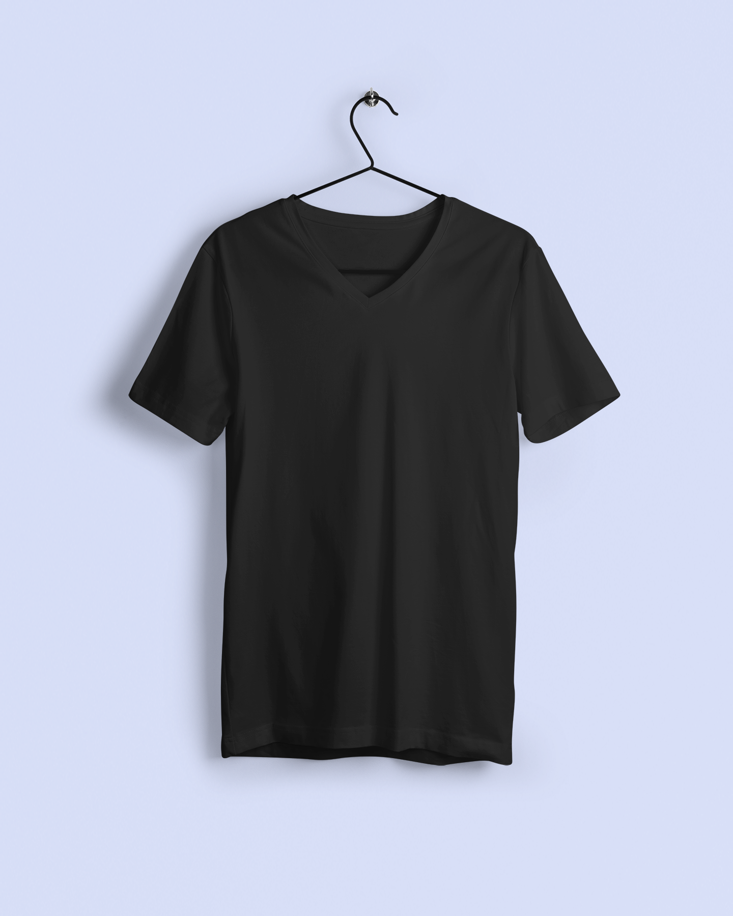 Male Vneck Half Sleeve Black