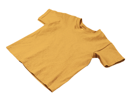 Boy Round Neck Half Sleeve Classic Golden Yellow