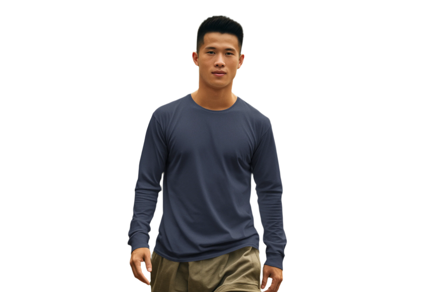 Male Round Neck Full Sleeve Navy Blue