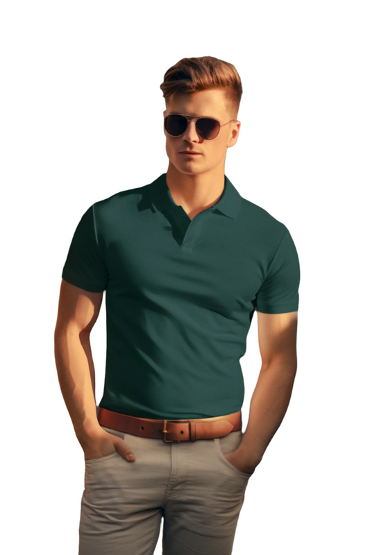 Male Polo Half Sleeve Petrol Blue