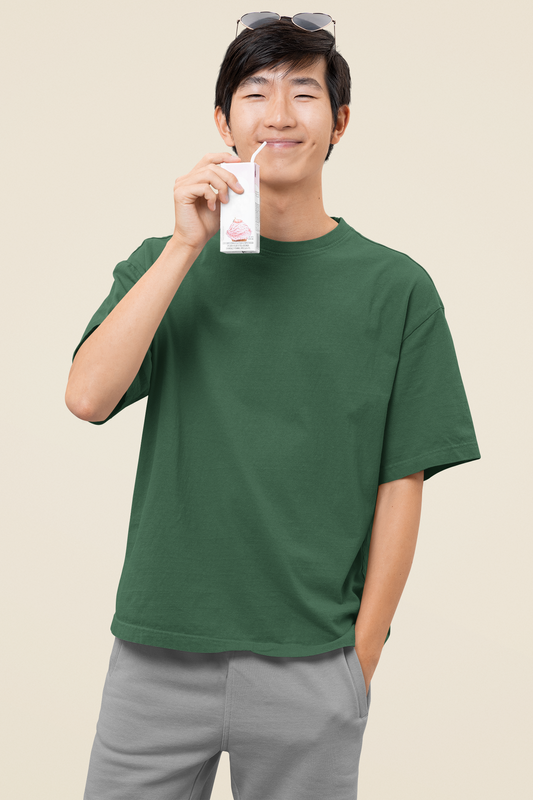 Premium Oversized T-Shirt Bottle Green