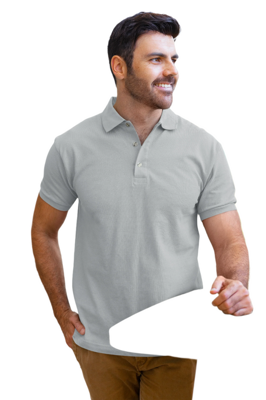 Male Polo Half Sleeve Grey Melange