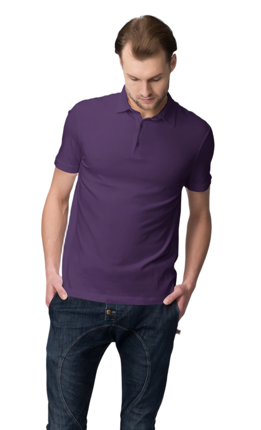 Male Polo Half Sleeve Purple