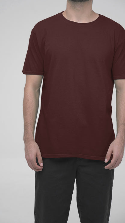 Premium T-Shirt - Half Sleeve in Maroon