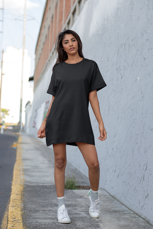 Female T-Shirt Dress Black