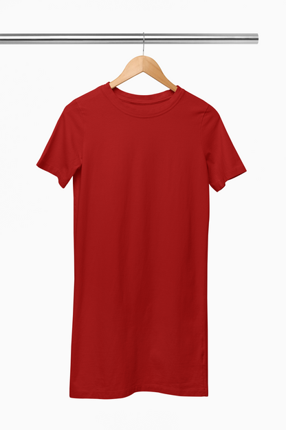 Female T-Shirt Dress Red