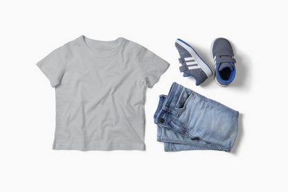 Boy's premium half sleeve t-shirt in  Grey Melange