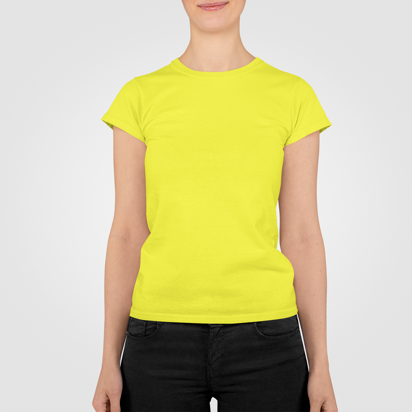 Premium Half Sleeve T-shirt in New Yellow