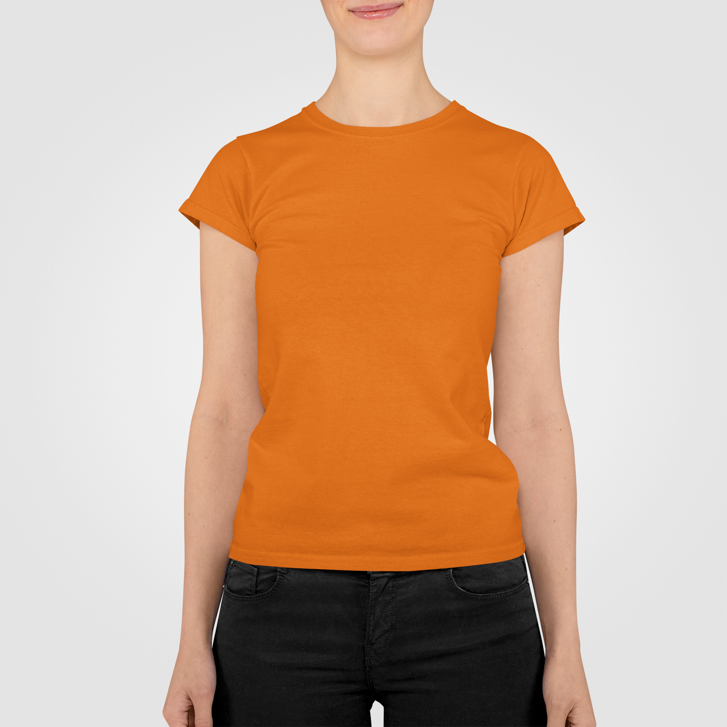 Premium Half Sleeve T-shirt in Orange