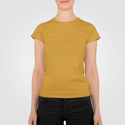 Premium Half Sleeve T-shirt in Mustard Yellow