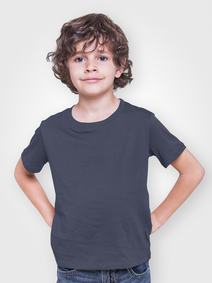 Boy Round Neck Half Sleeve Classic Navy Blue