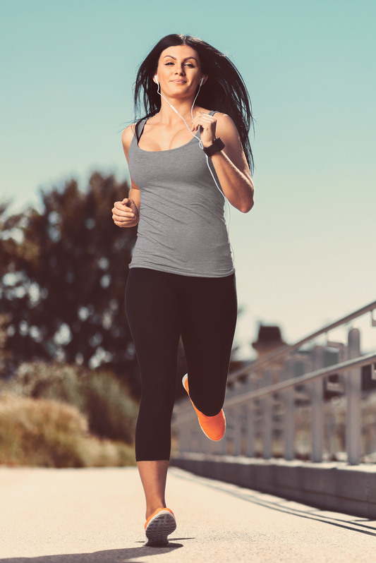 Female Tank Top Charcoal Melange