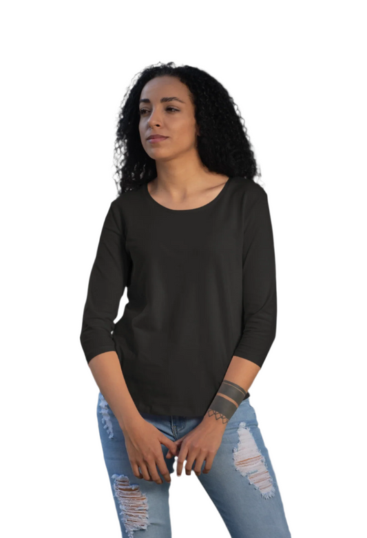 Female Round Neck Full Sleeve Black