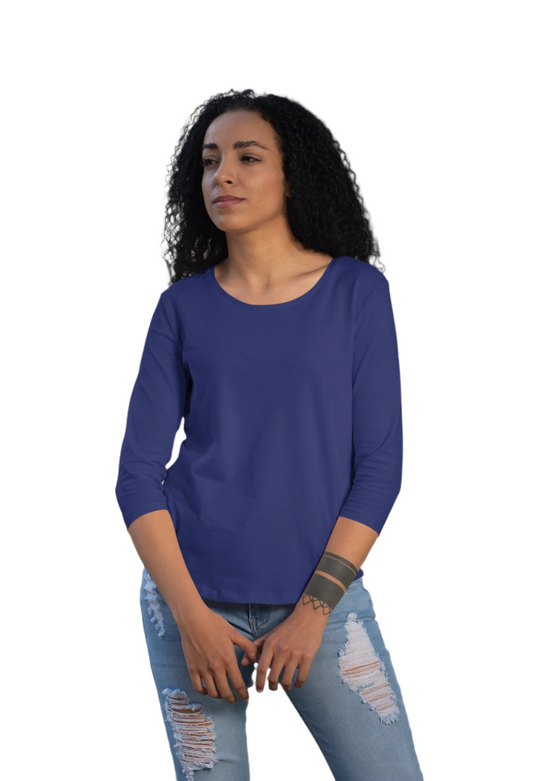 Female Round Neck Full Sleeve Royal Blue