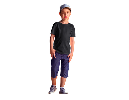 Boy's premium half sleeve t-shirt in Black