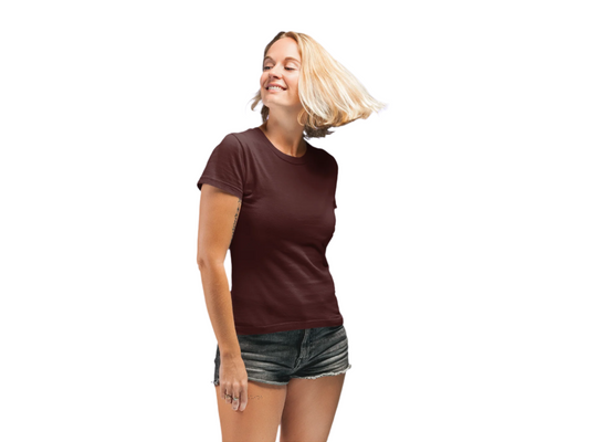 Premium Half Sleeve T-shirt in  Maroon