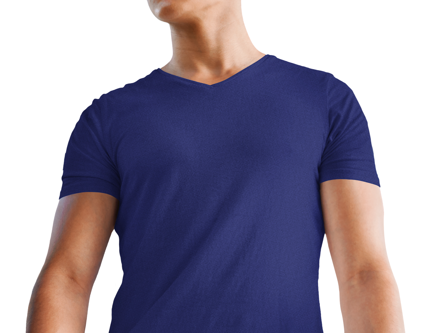 Male Vneck Half Sleeve Royal Blue