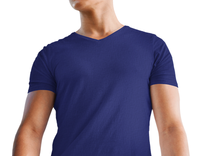 Male Vneck Half Sleeve Royal Blue