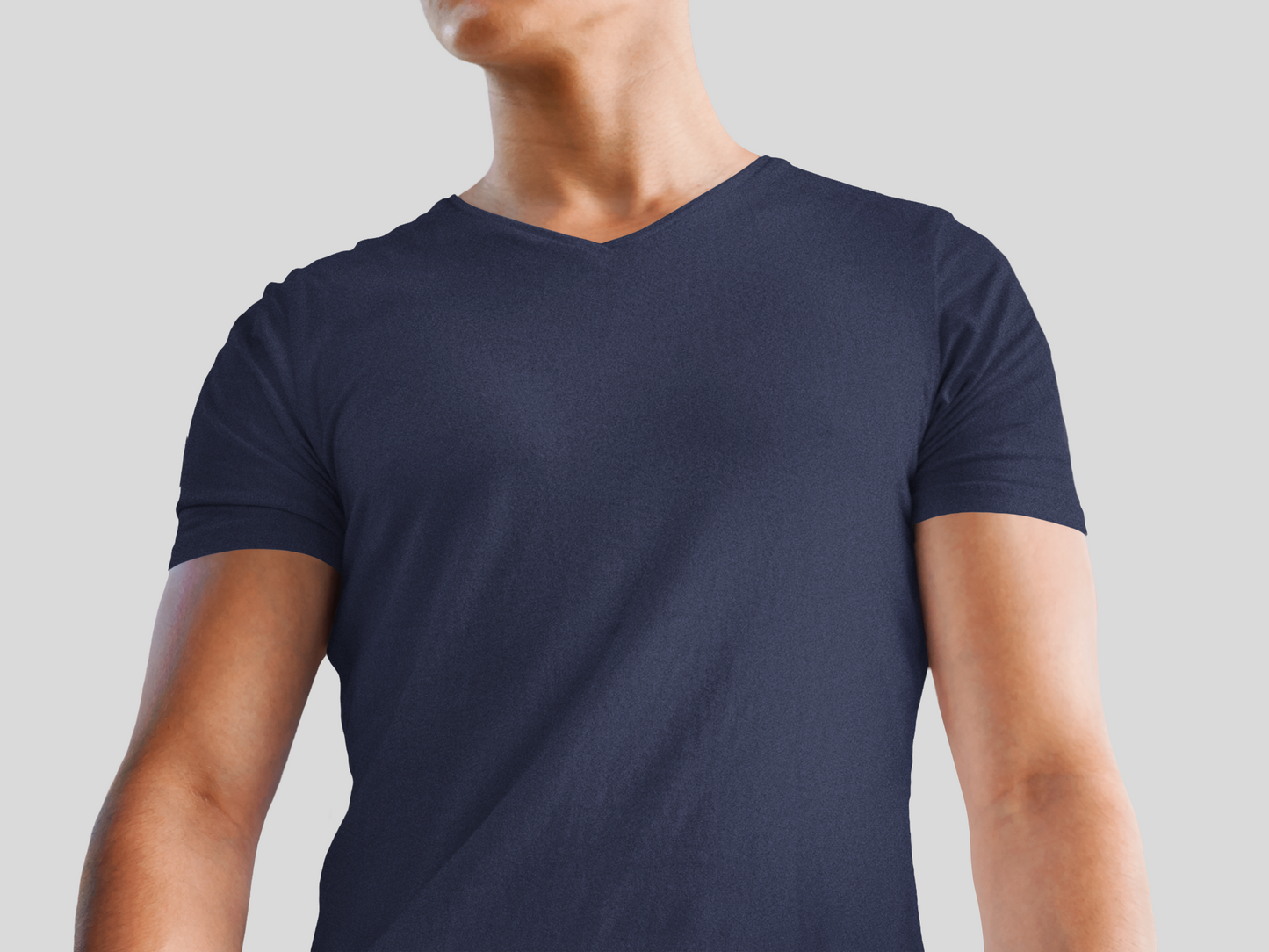 Male Vneck Half Sleeve Navy Blue