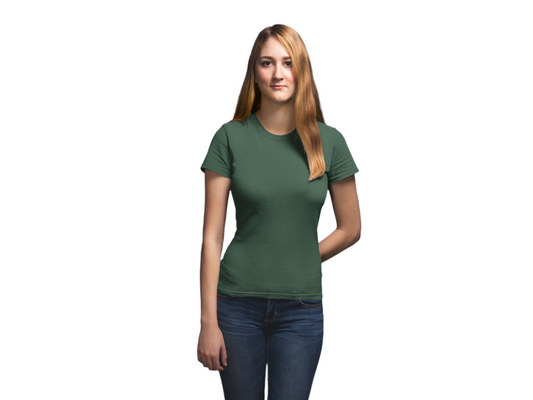 Premium Half Sleeve T-shirt in  Bottle Green